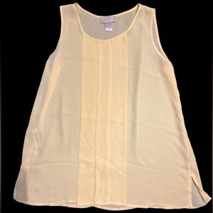 Loft yellow ruffled tank